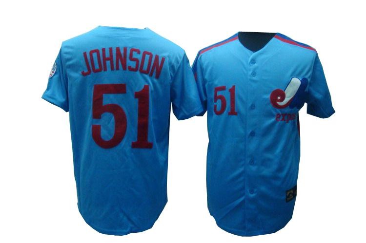 Best Quality Montreal Expos 51 Randy Johnson Blue MLB Jersey